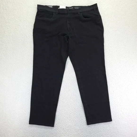 Haggar Active Series City Flex 5-Pocket Slim Straight Black Pants 40x30 NEW