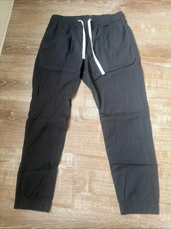 J. Crew Black Jogger Pants with White Drawstring