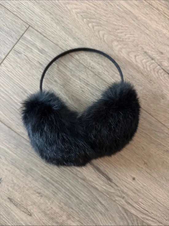 BCBG Maxazria Rabbit Fur Winter Earmuffs