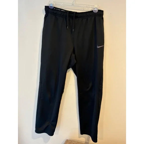 Nike Dri-FIT Mens Training Pants Black Athletic Joggers Size Large