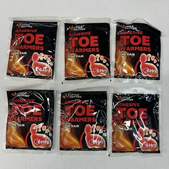 Little Hotties 6 Pair Adhesive‎ Toe  Warmer 6 Hour Pure Heat Air Activated
