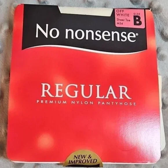 No Nonsense Regular Nylon Spandex‎ Pantyhose, Off White, Size B Formal Princess