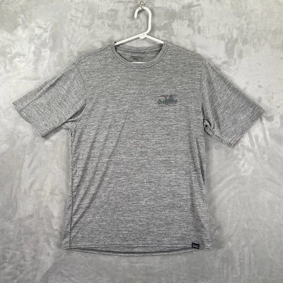 Patagonia T-Shirt Mens Small Capilene Cool Daily Performance Graphic Tee Outdoor