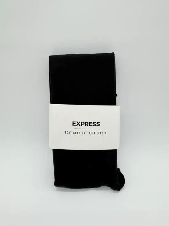 Express Womens Body Shaping Full Length Tights Black Size S / M New