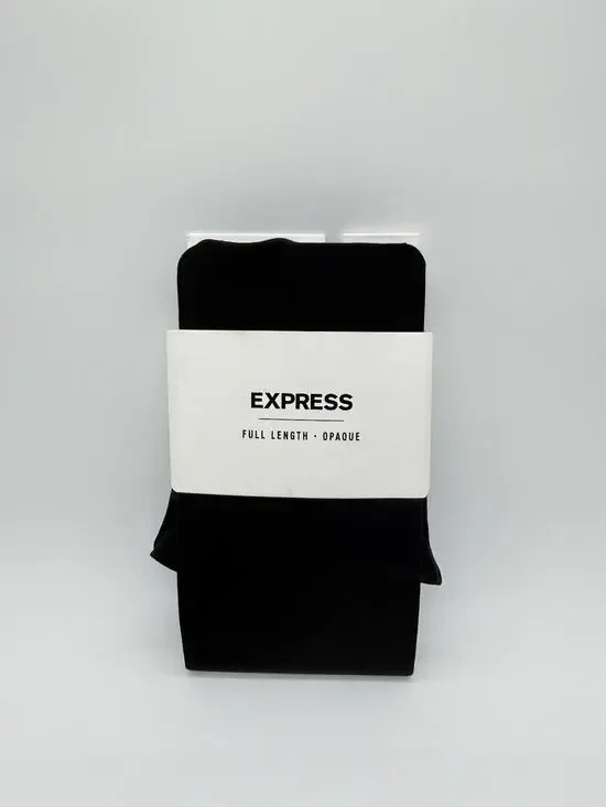 Women's Express Full Length Opaque Tights Black Size S/M New