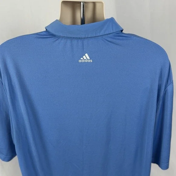 adidas Men's Ultimate Short Sleeve Golf Polo Shirt Light Blue, Stretch, Size L