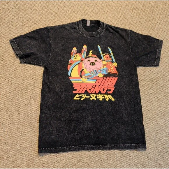 Billy Strings T Shirt Medium Black Acid Washed 6.5 Ounce Dave Arcade