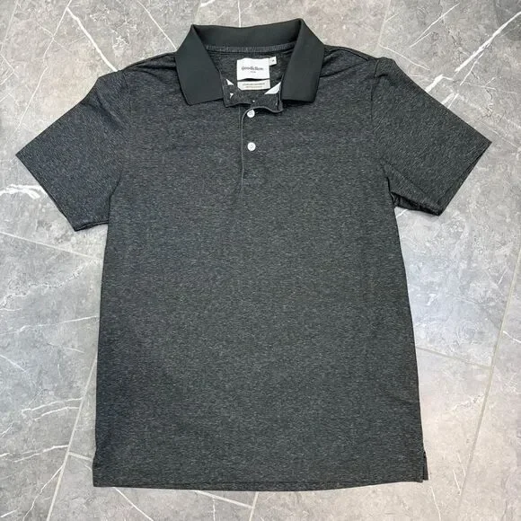 Goodfellow Dark Green Marled Athletic Polo Shirt Mens Size M