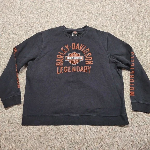 Harley Davidson Sweatshirt Mens 3XL Black Legendary Biker El Paso Texas Pullover