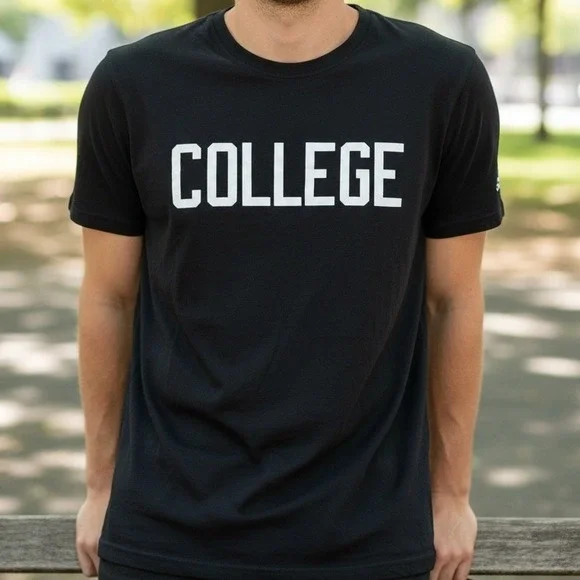 Adidas Ultimate Tee‎ Mens Black College Graphic Climalite Performance Shirt L