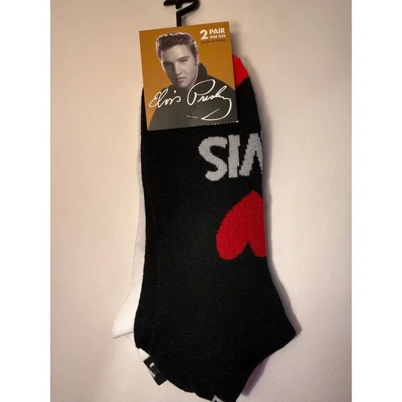 Officially  licensed Elvis Presley novelty ankle socks- 2 pair set