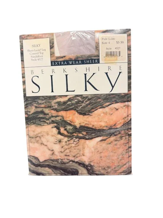 Vintage 1995 Berkshire Silky Sheer Control Top Pantyhose Pale Lilac Size 4 NOS