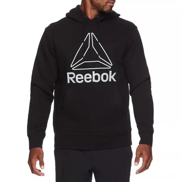Reebok Men's Black Hoodie Sweatshirt #1022