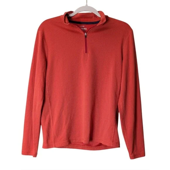J.Crew Half-zip Waffle top BE306 Performance Henley size Small pullover sporty