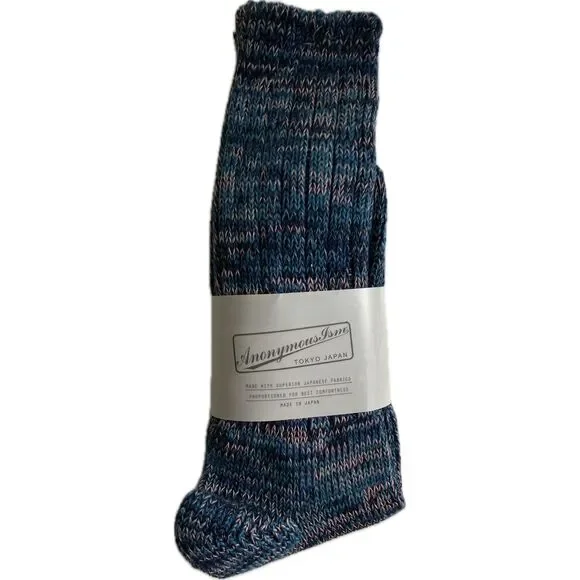 Anonymous ISM Socks Crew Made in Japan Cashmere Blend One Size Fits Most