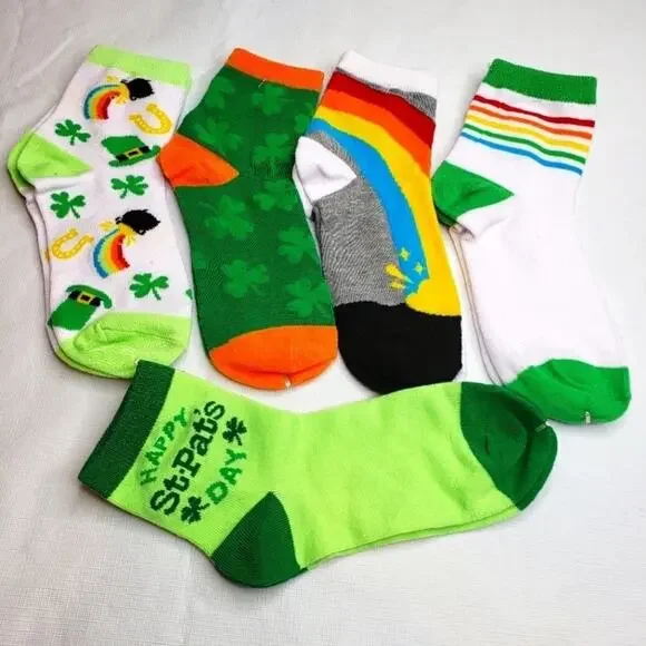 5 Pack of Lucky St Patrick Ankle Socks