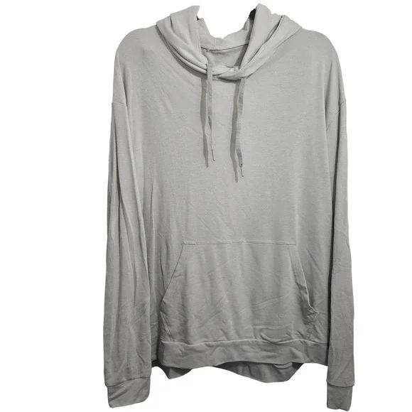 Cozy Earth Men's Bamboo Hoodie Light Grey Pullover Sweatshirt‎ Size 3XL