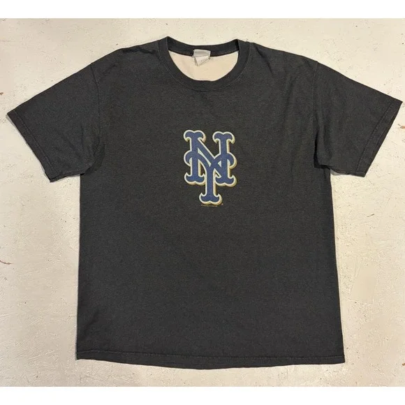 Vintage New York Mets Shirt Mens‎ XL Gray MLB Baseball Lee Sport Graphic Tee
