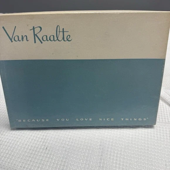 Vtg 50s VAN RAALTE Mirage Drama 9.5L .30-51 Nylon Hose Stockings Seam New Box