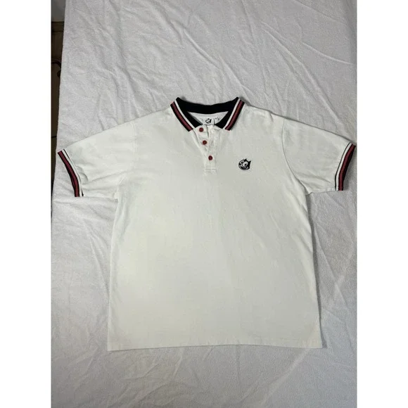 Universal Studios FELIX THE CAT White Polo Shirt Size Small Preppy Tennis Golf‎