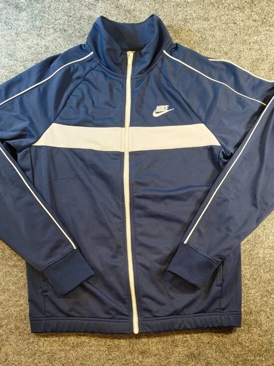 Nike Navy & White Track Jacket | Men’s Small | Full Zip