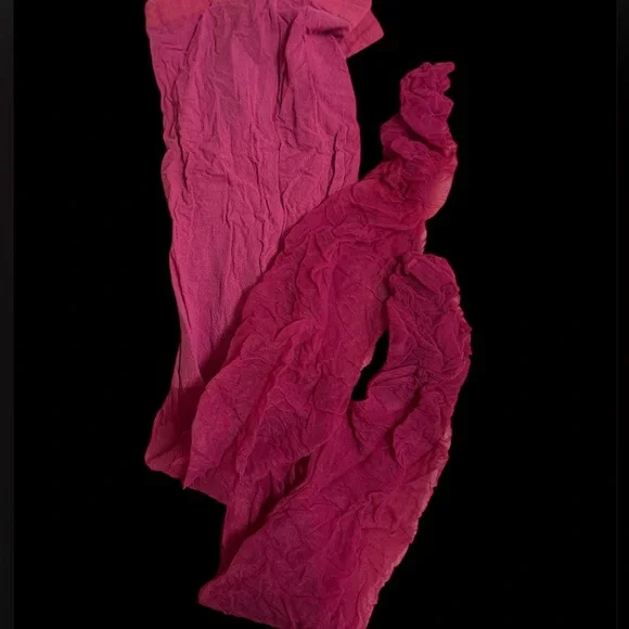 Sheer Pantyhose in Deep Pink new one size