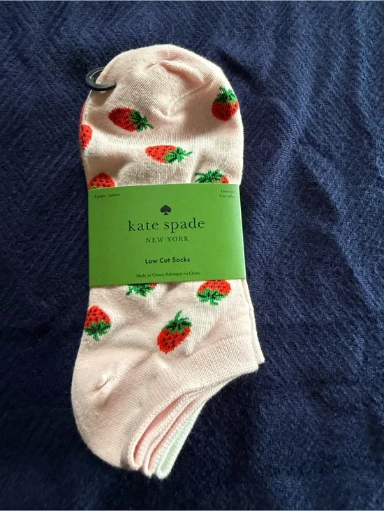 🍓 KATE SPADE 3pr Low Cut Socks One Size
