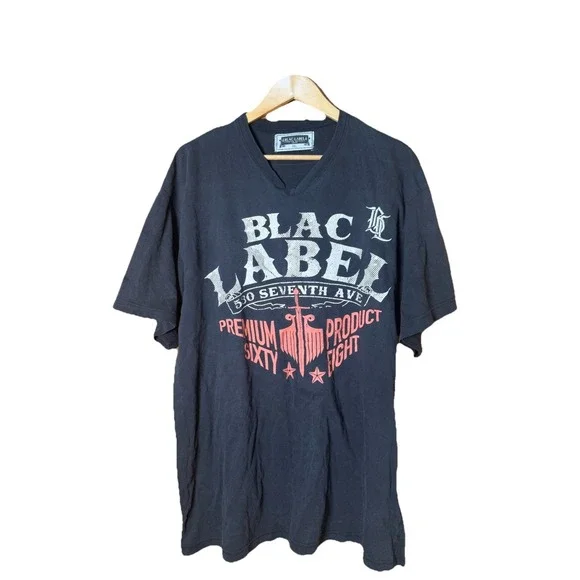 BLAC LABEL GRAILED MENS BIG AND TALL TEE SIZE 3XL EUC
