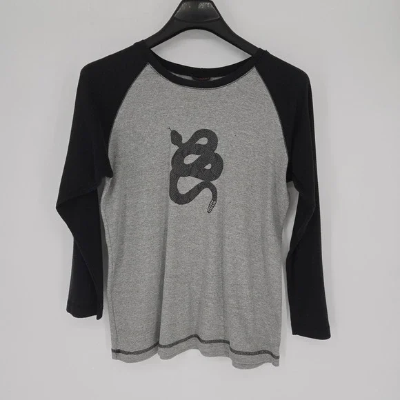 USA Gray Black Snake Lenny Kravitz Raglan Tee House Of Blues Mens Small‎ 2000 NO