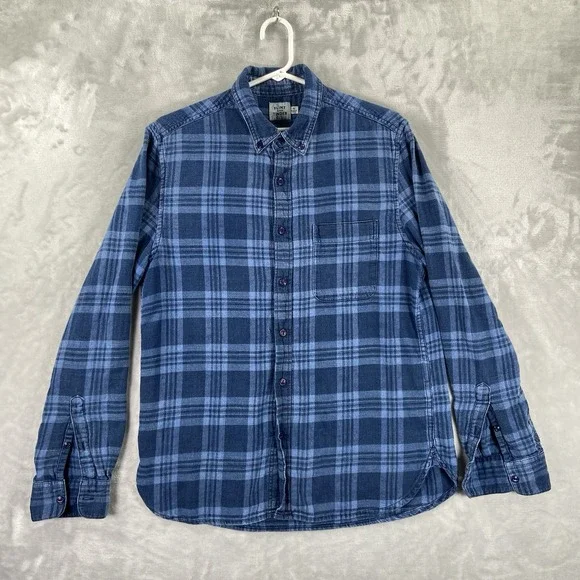 Flint and Tinder Shirt Mens Small Flannel Button Down Huckberry Plaid Cotton