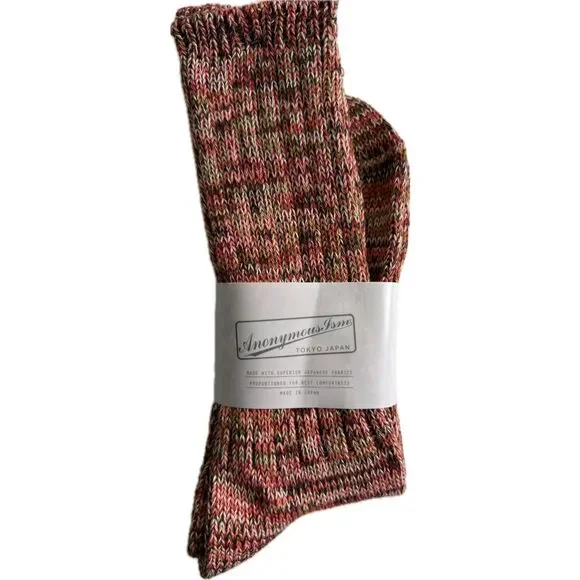Anonymous ISM Socks Crew Made in Japan Cashmere Blend One Size Fits Most