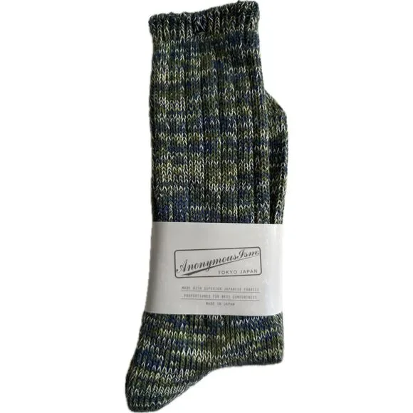 Anonymous ISM Socks Crew Made in Japan Cashmere Blend One Size Fits Most