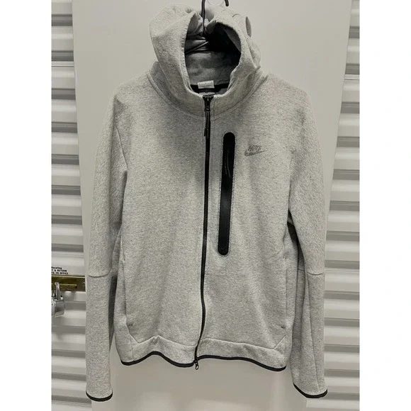 Nike Tech‎ Fleece NSW Hoodie Mens Medium Heather/black Performance Knit