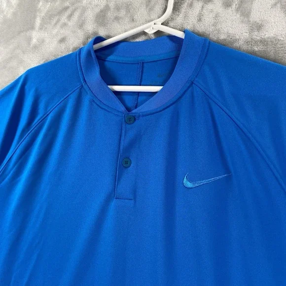 Nike Golf Shirt Mens XL Polo Band Blade Collar Dri-Fit Performance Short Sleeve