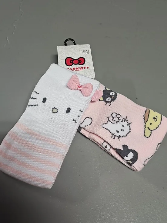 Sanrio NWT Hello Kitty and Friends Crew Socks 2-Pack Cartoon  Kawaii Y2K Pink