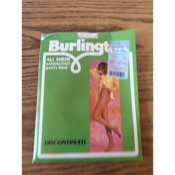 NOS New Vintage Burlington Sheer Pantyhose Sandalfoot‎ Off White Medium