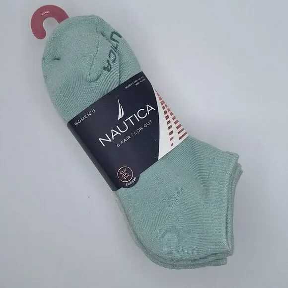 Nautica cushion low cut socks 6 pair set