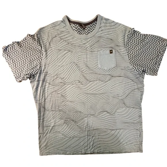 Nike Jordan Jumpman 3XL‎ French Blue Wave Print Pocket Tee Sporty Casual NWOT