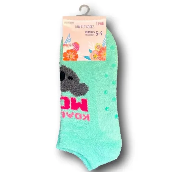 3/$15 Koala-ty Mom Mother's Day Funny Novelty Low Cut Cozy Fashion Socks - NWT