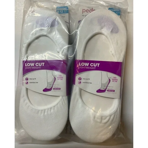 NIP Lot‎ 12 Pairs Peds Low Cut Lightweight No Show Liner Socks Multi Color 8-12