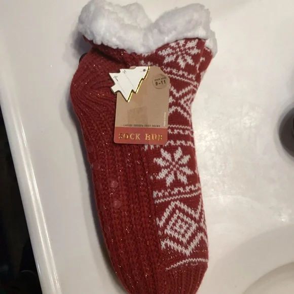 Sock Hub Christmas Sherpa slipper socks