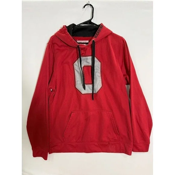 Ohio State Buckeyes Scarlet & Gray‎ Embroidered Red Hooded Sweatshirt Men M