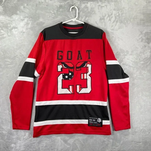 Maxi Milian GOAT 23 Jersey Shirt Mens Medium Long Sleeve Michael Jordan Graphic