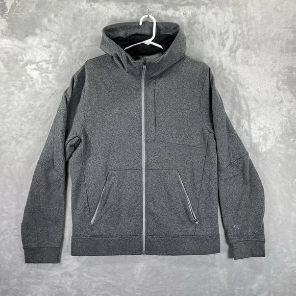 Lululemon Hoodie Mens Medium City Sweat Full Zip Sweatshirt Gray Active Casual