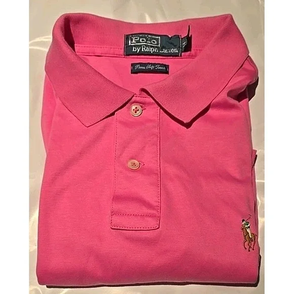 Polo Ralph Lauren Pima Cotton‎ Polo, Medium, Pink.