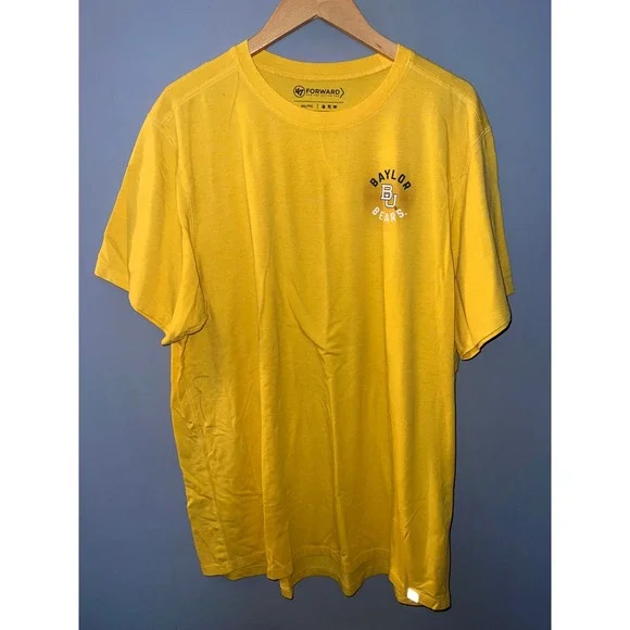 47 Brand Forward Baylor Bears Mens XXL Yellow Performance Short Sleeve T-Shirt