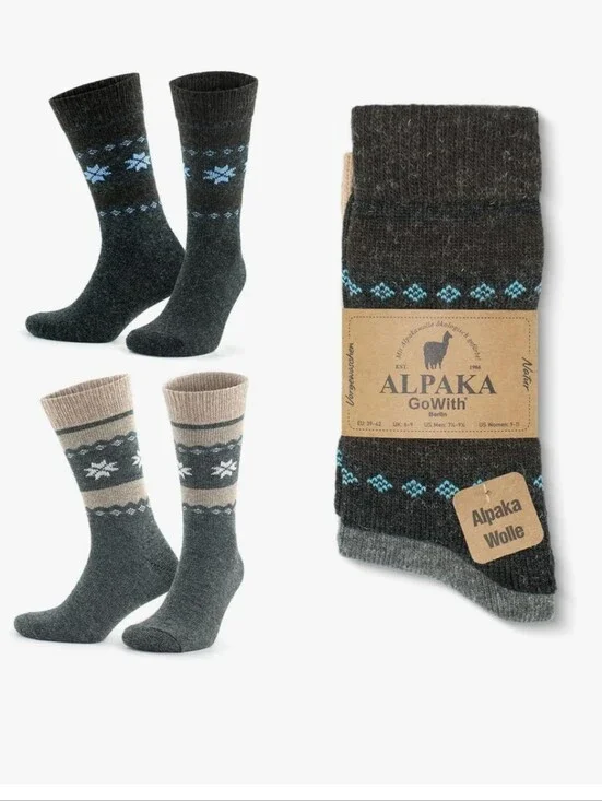 Gowith Alpaca Socks 10-13 New 2 Pack