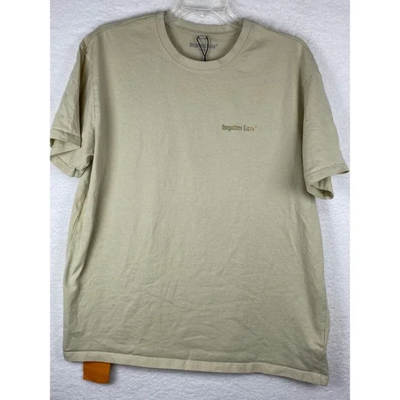 Forgotten Faces‎ Mens XL Graphic T-Shirt Sand Beige 240gsm Eagle Back Print Tee