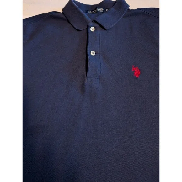 U.S. Polo Ralph Lauren Men's Sz M, Dark Blue Collared Shirt Blue US.Polo