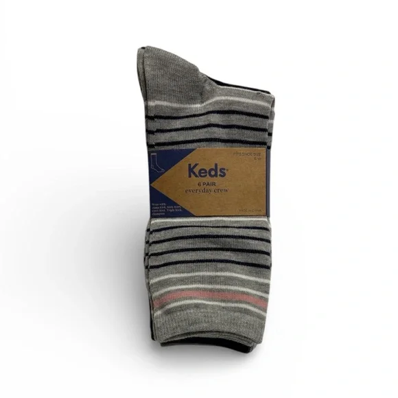 Keds Women's Crew Socks 6 Pack